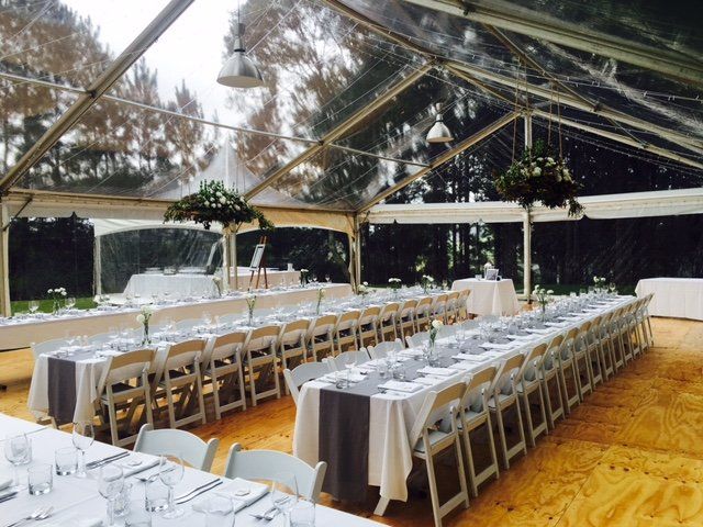 Ceremony Flooring Setup With Tables And Chairs — Wedding & Event Hire In Goonellabah, NSW