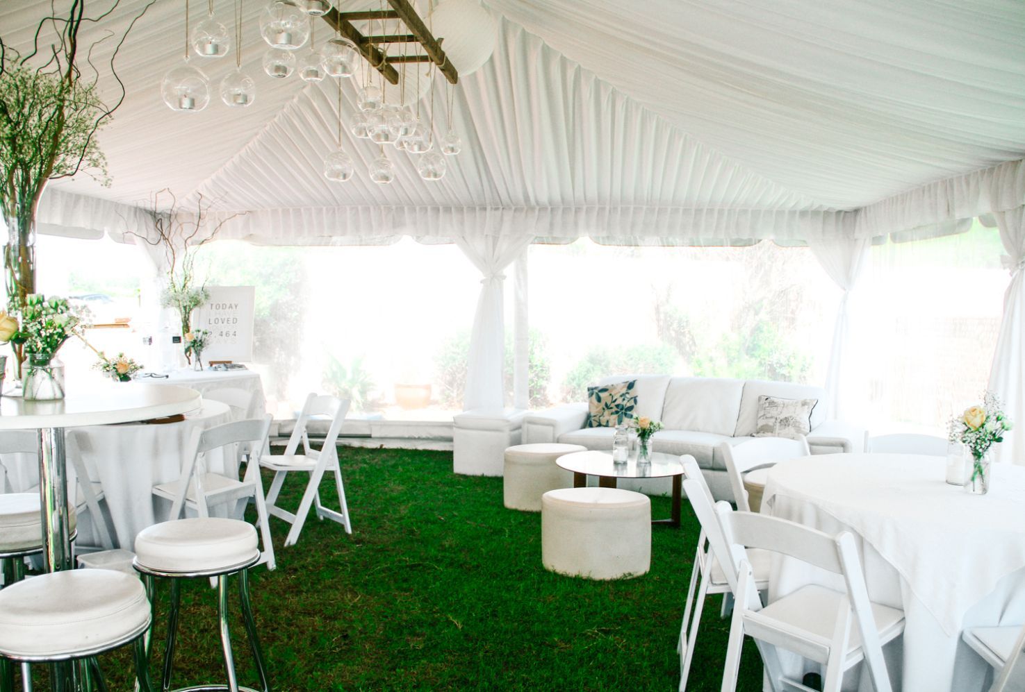 White Tables And Chairs Wedding Setup — Wedding & Event Hire In Goonellabah, NSW
