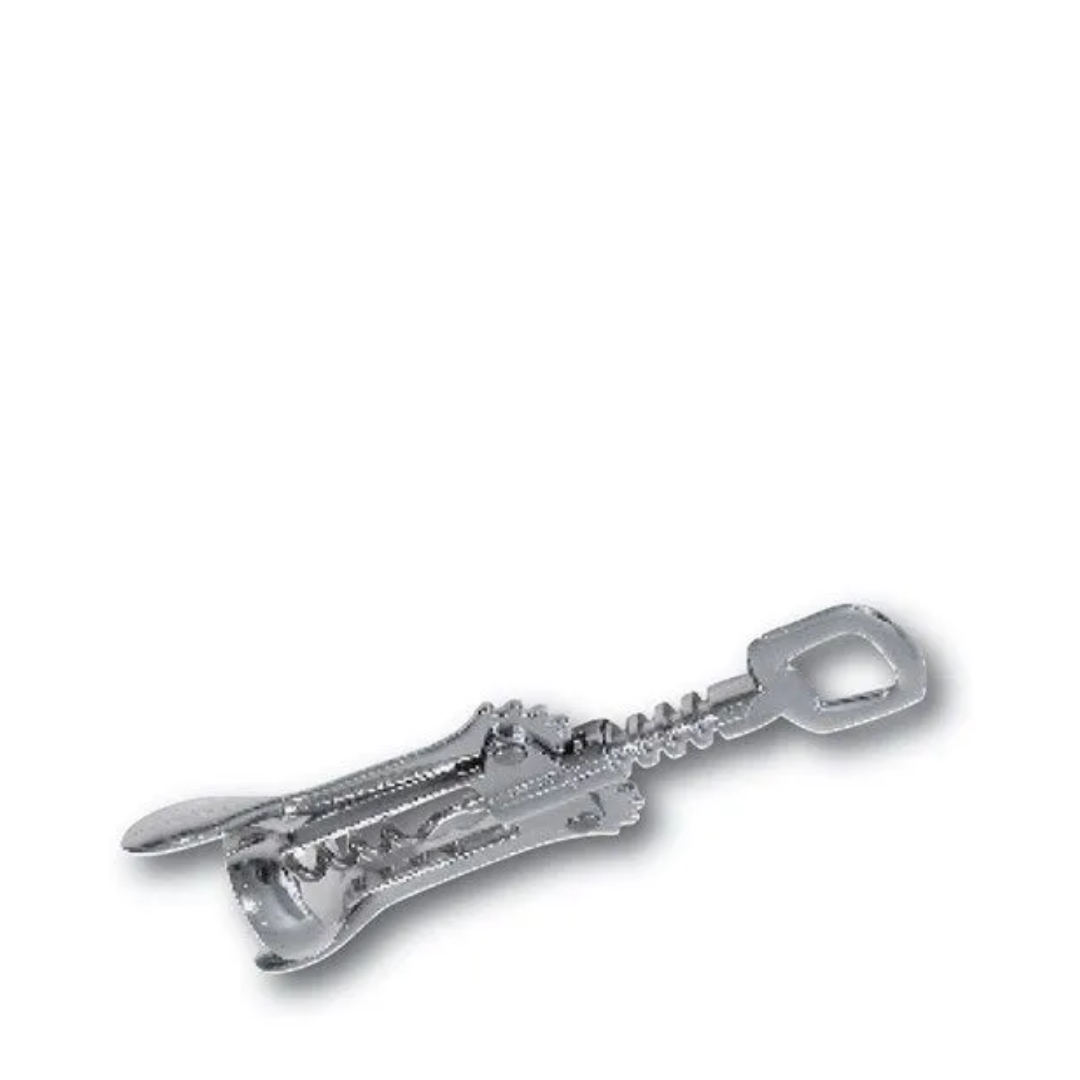 A Close Up Of A Silver Corkscrew On A White Background — Wedding & Event Hire In Goonellabah, NSW