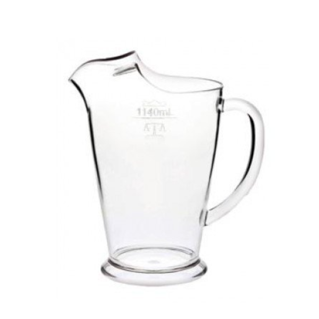 A Clear Glass Pitcher With A Handle And Measurements On It — Wedding & Event Hire In Goonellabah, NSW