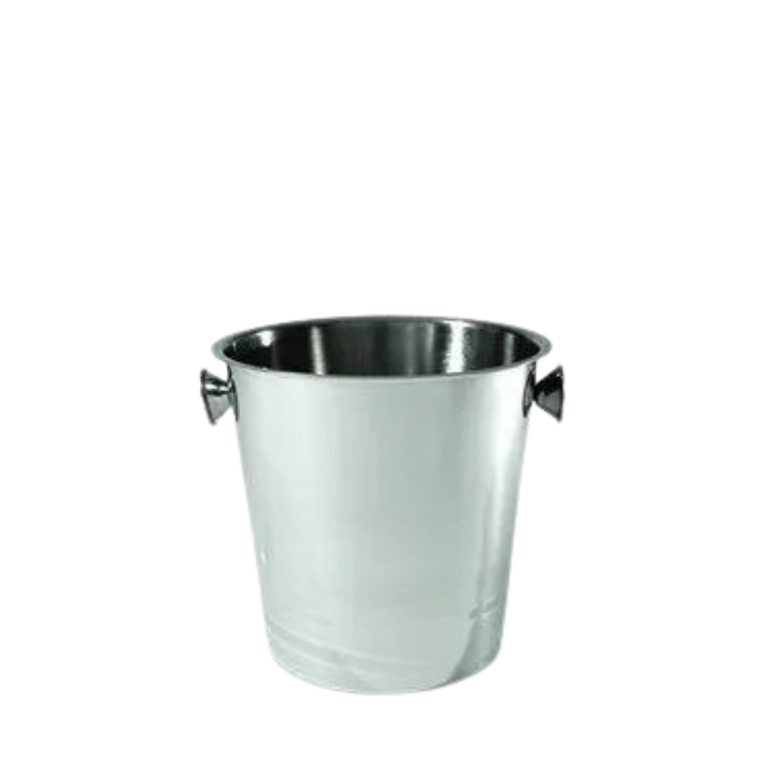A Stainless Steel Bucket With Two Handles On A White Background — Wedding & Event Hire In Goonellabah, NSW