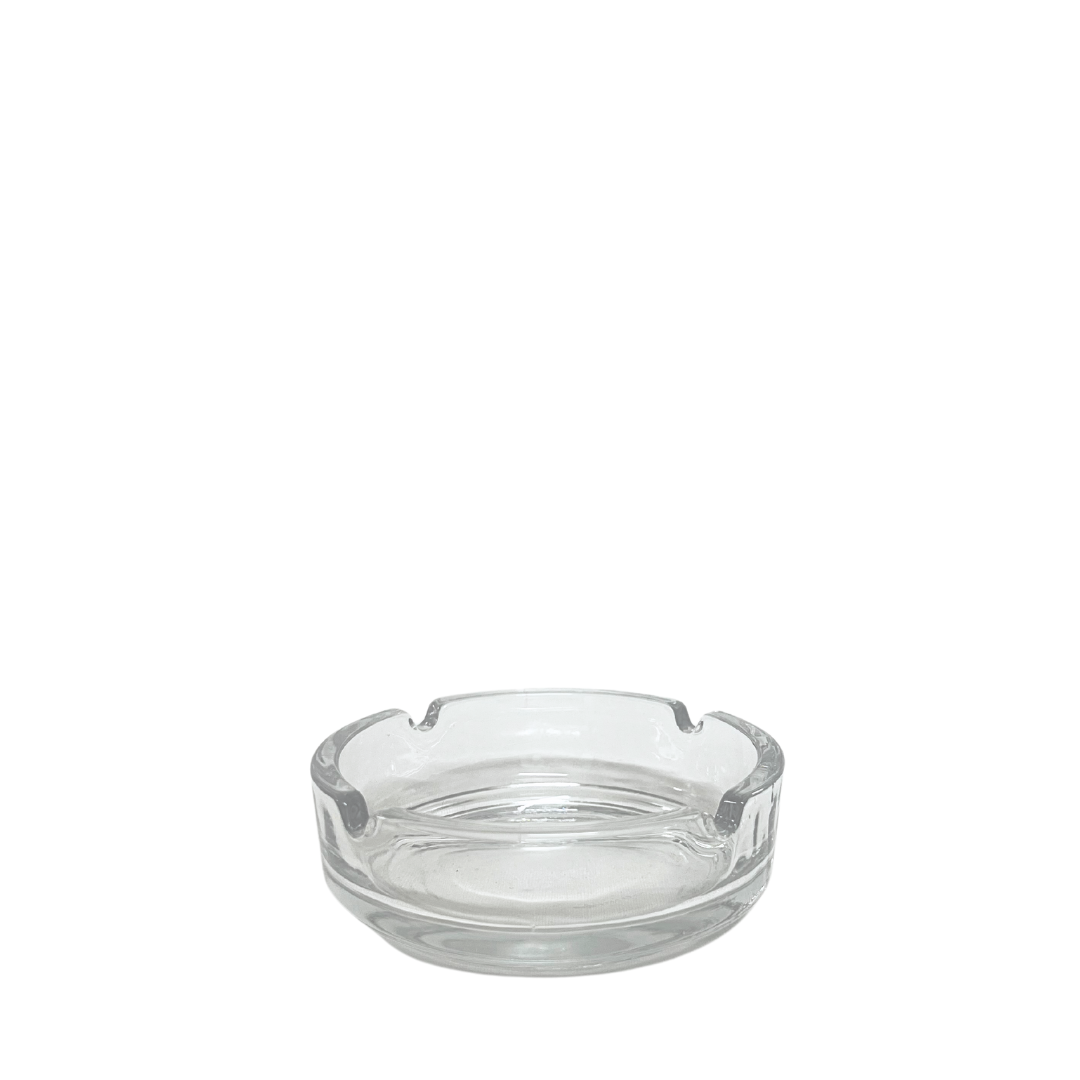 A Clear Glass Ashtray On A White Background — Wedding & Event Hire In Goonellabah, NSW