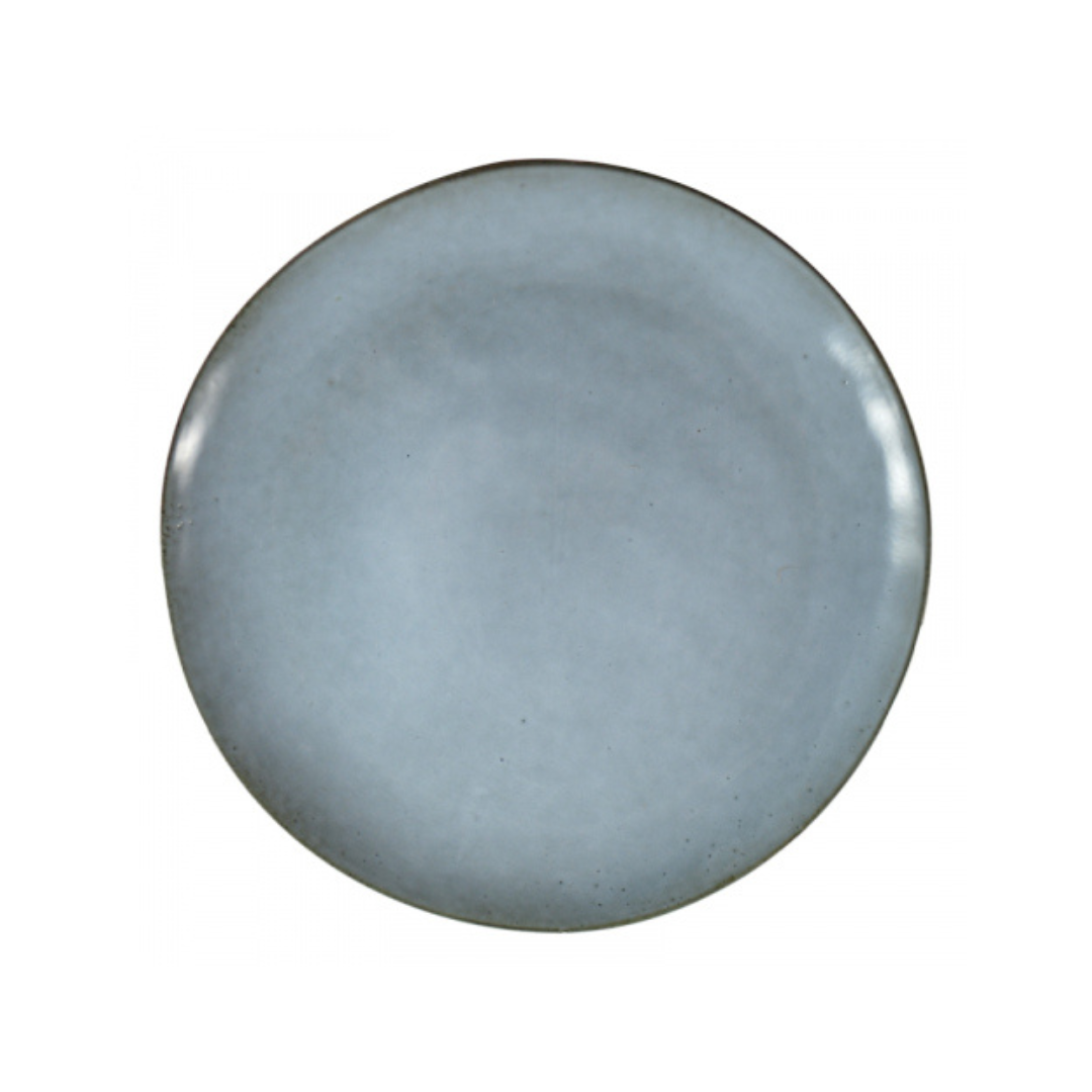 A Blue Plate With A Black Rim On A White Background — Wedding & Event Hire In Goonellabah, NSW