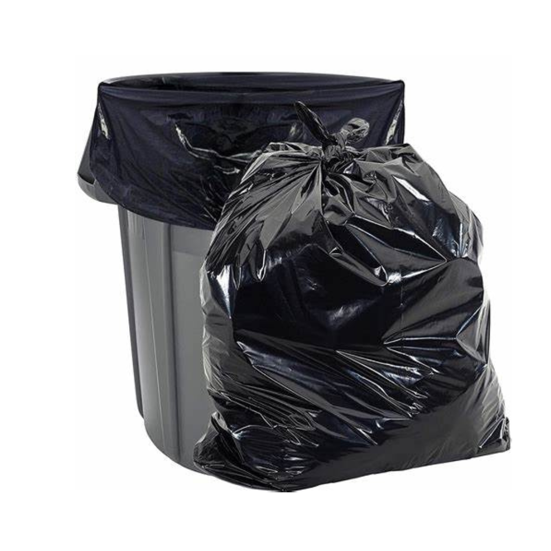 A Black Garbage Bag Is Sitting Next To A Trash Can — Wedding & Event Hire In Goonellabah, NSW