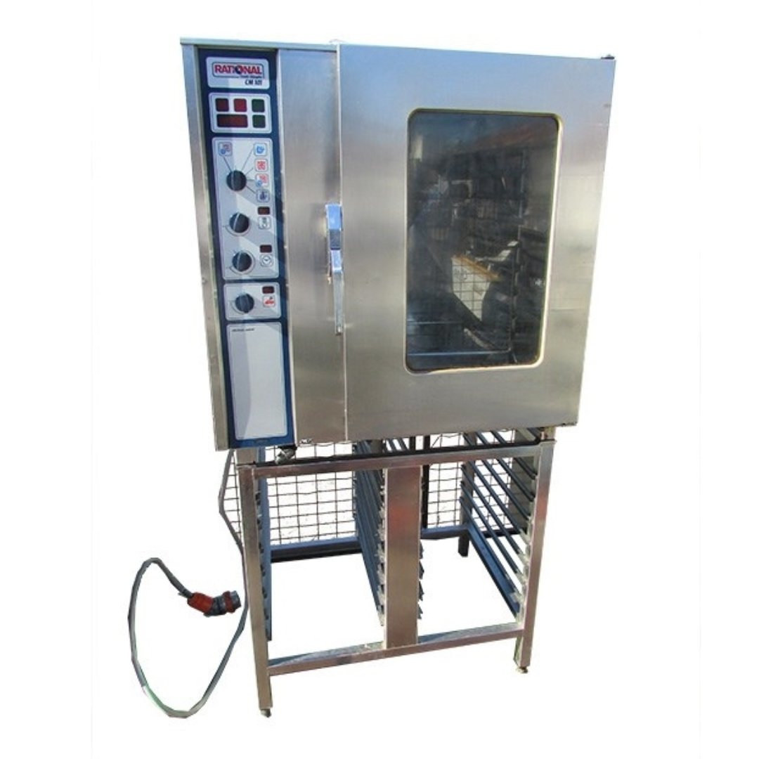 A Stainless Steel Oven Is Sitting On A Stand On A White Background — Wedding & Event Hire In Goonellabah, NSW