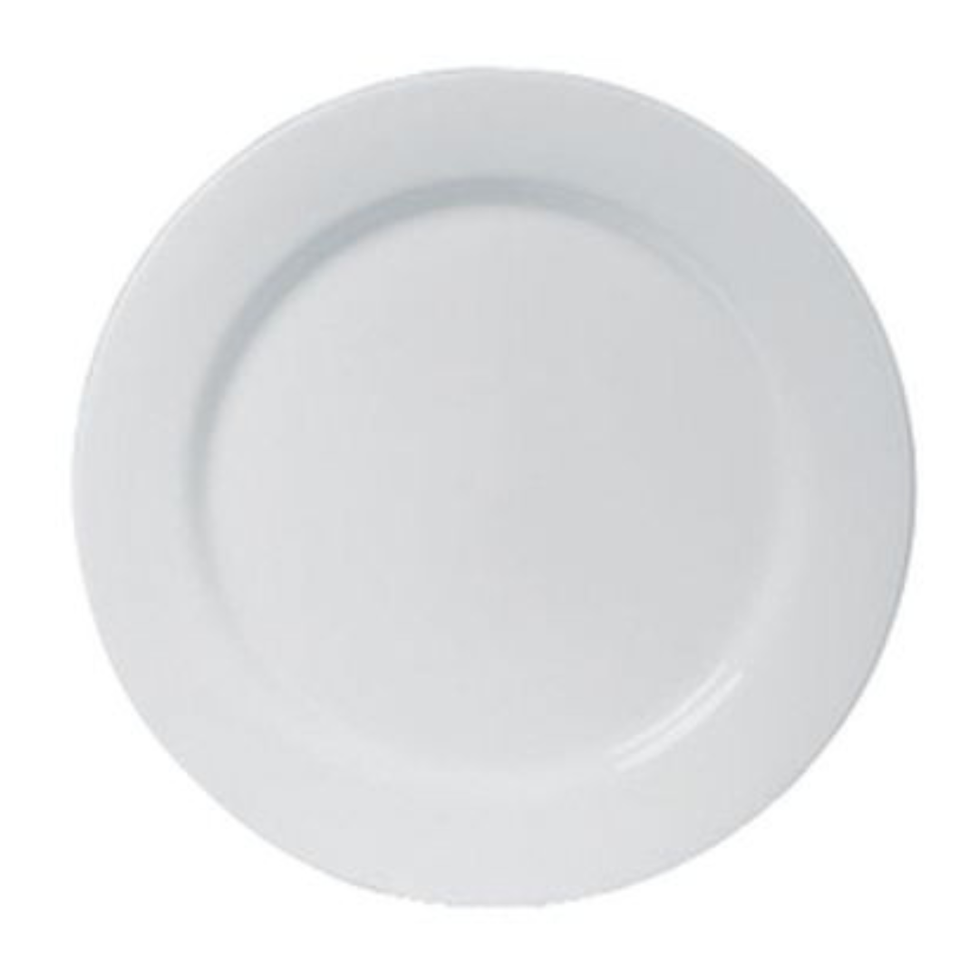 A White Plate With A White Rim On A White Background — Wedding & Event Hire In Goonellabah, NSW