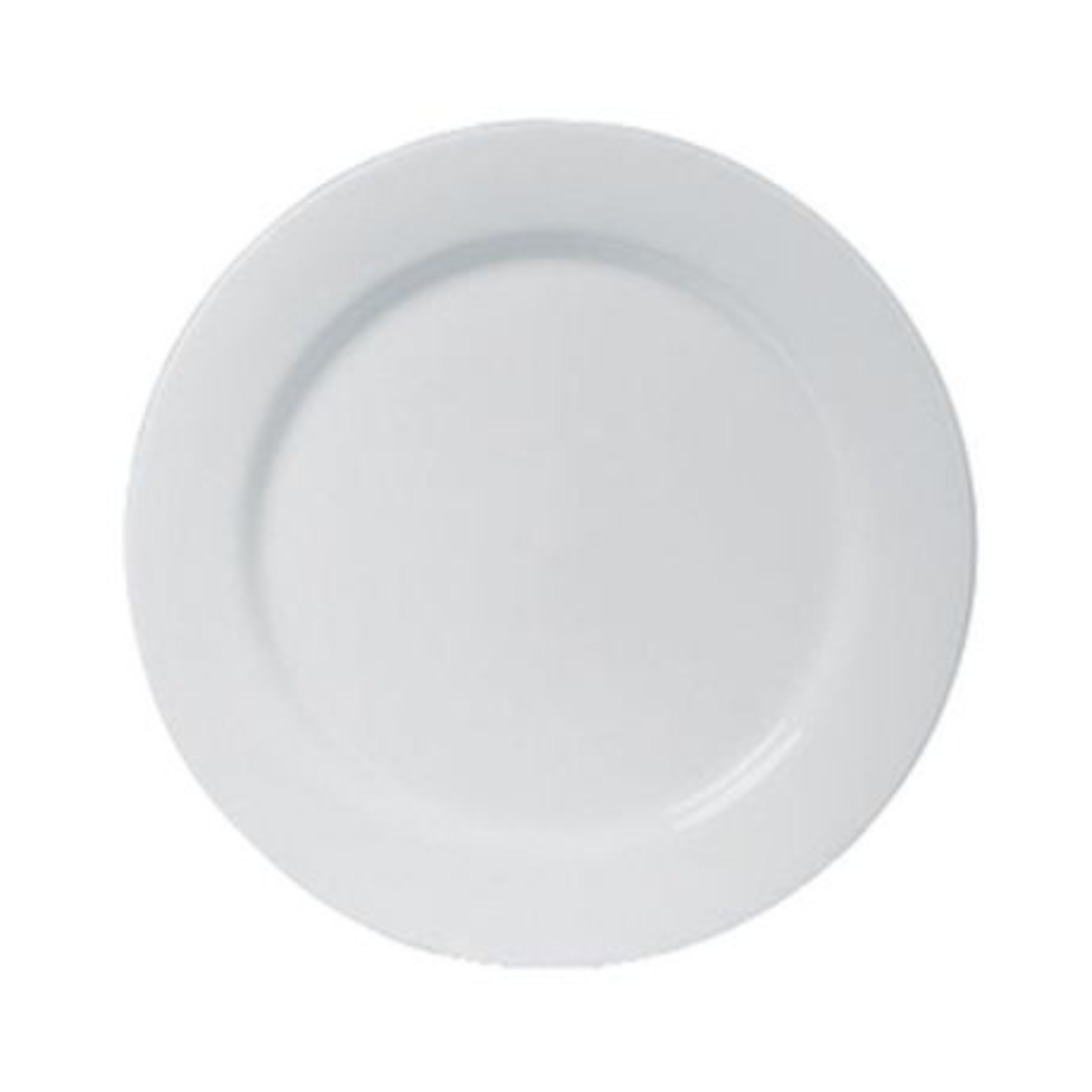 A White Plate With A White Rim On A White Background — Wedding & Event Hire In Goonellabah, NSW