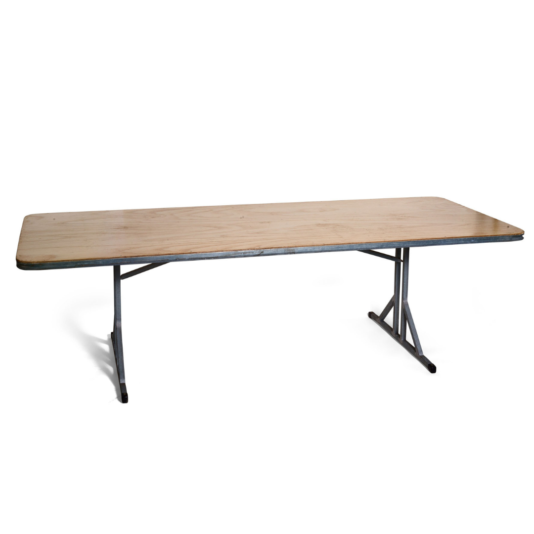 Banquet Table - Wooden - 2.4m (L) x 1.2m (W)  — Wedding & Event Hire In Goonellabah, NSW