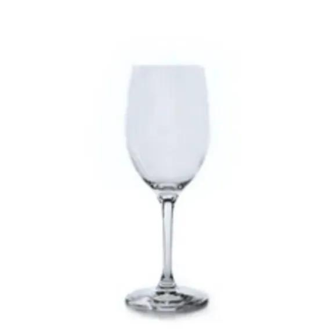 An Empty Wine Glass On A White Background — Wedding & Event Hire In Goonellabah, NSW