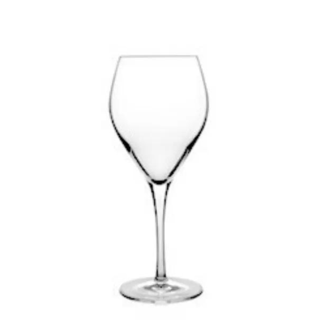 An Empty Wine Glass On A White Background — Wedding & Event Hire In Goonellabah, NSW