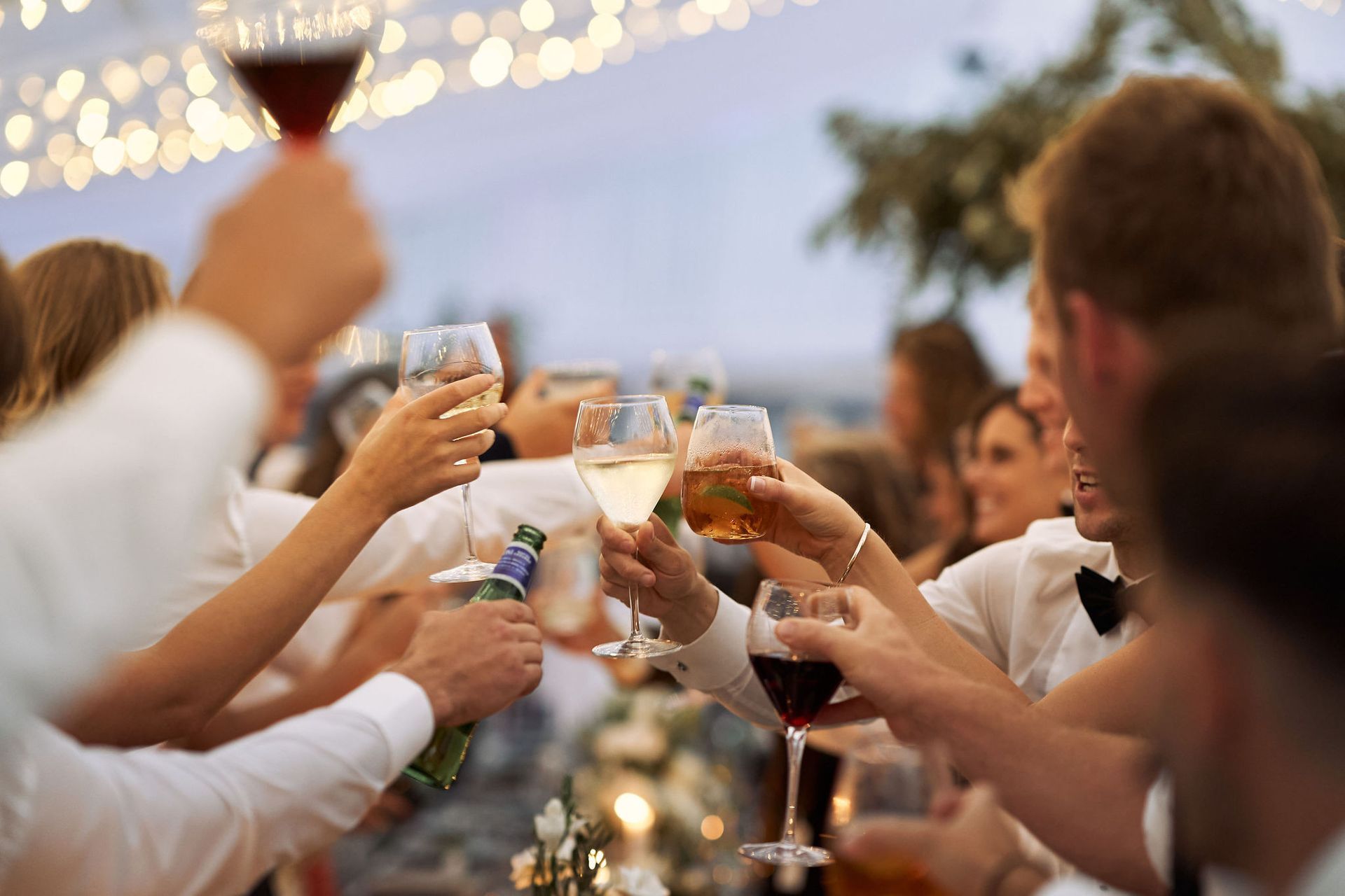 Friends Celebrating Wedding — Wedding & Event Hire In Goonellabah, NSW