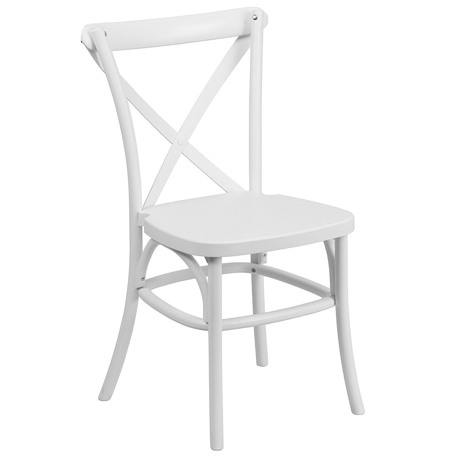 Timber Cross Back Chair - White — Wedding & Event Hire In Goonellabah, NSW