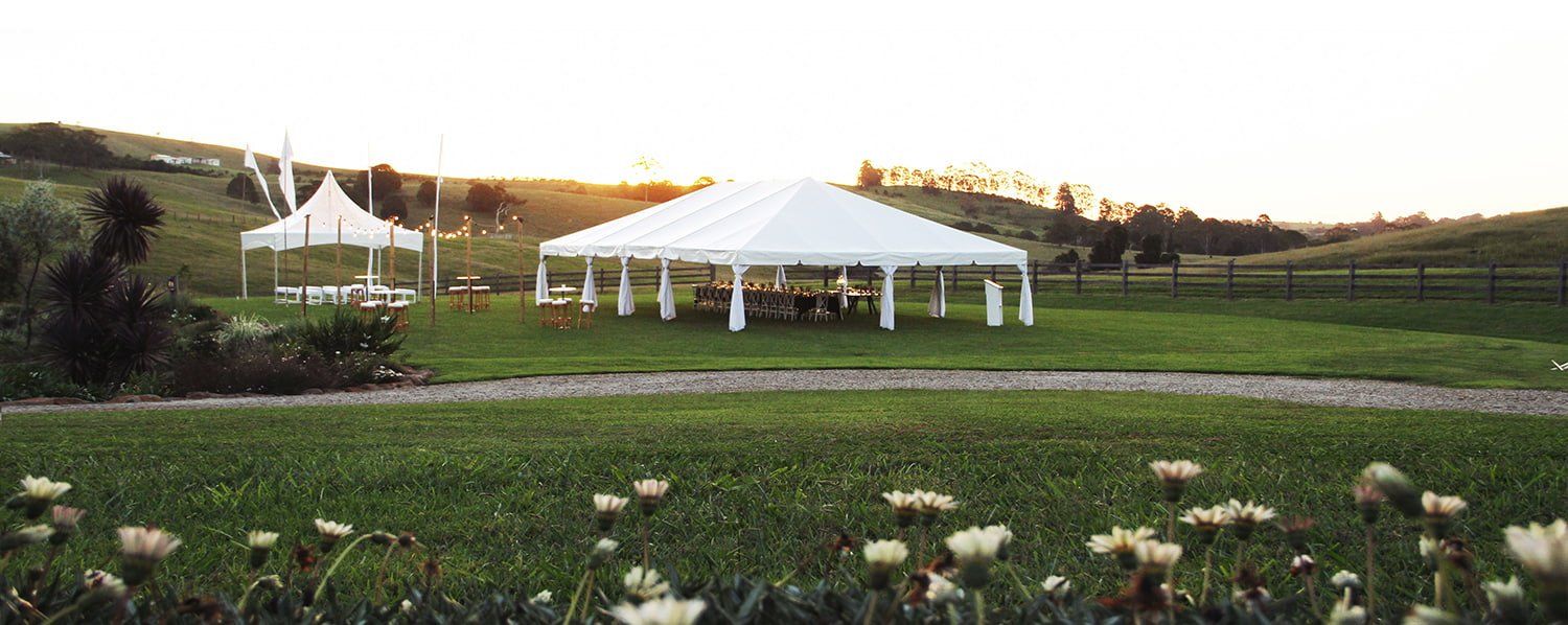 9m Marquee On A Green Grass — Wedding & Event Hire In Goonellabah, NSW