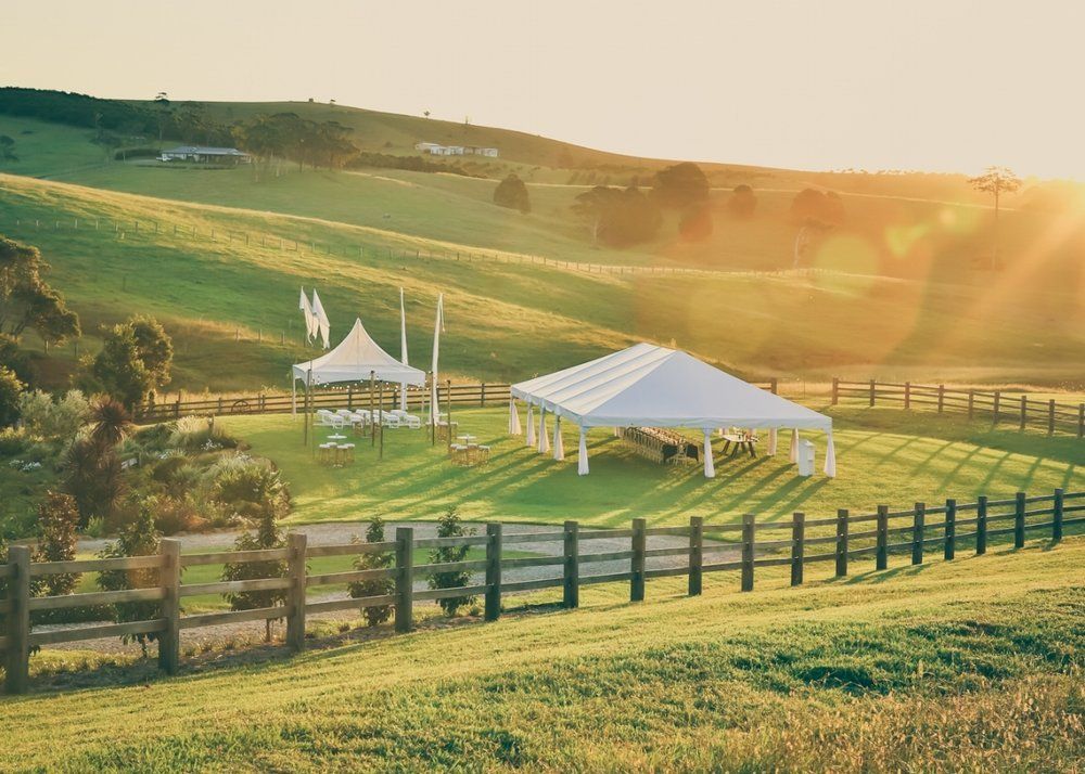 9 x 15m Silk Lined Frame Marquee with 5 x 5m Pagoda — Wedding & Event Hire In Goonellabah, NSW