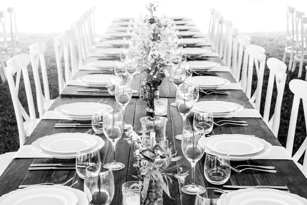 Table Setup With Wine Glass And Utensils — Wedding & Event Hire In Goonellabah, NSW