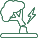 emergency storm damage tree service icon