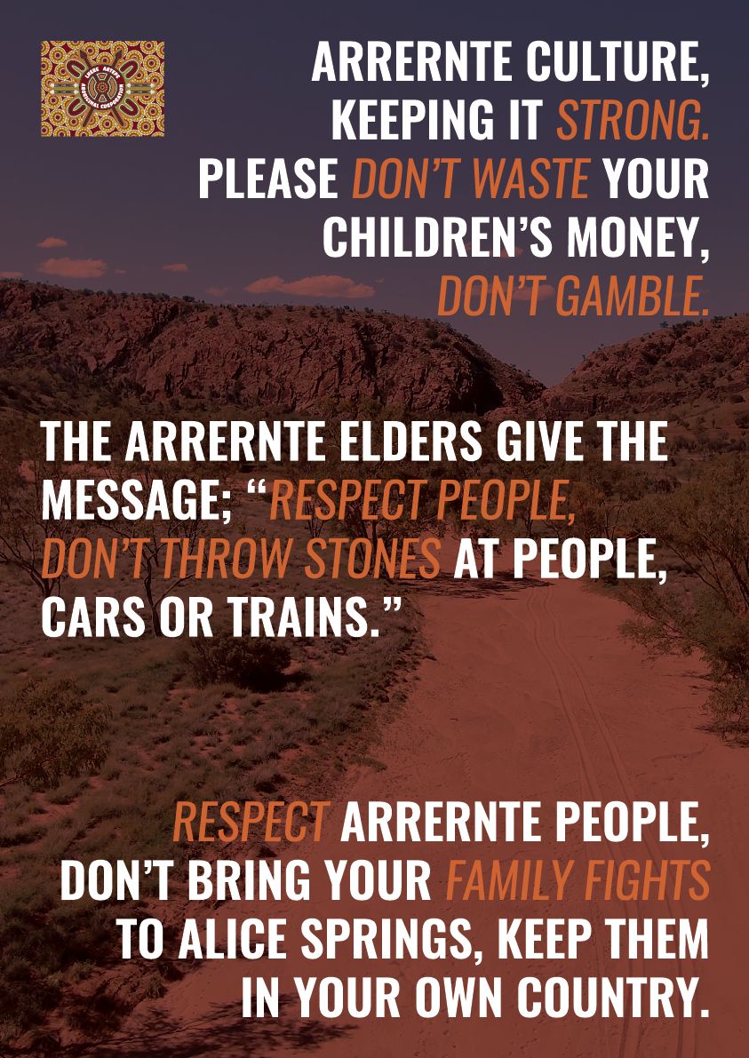 A poster that says