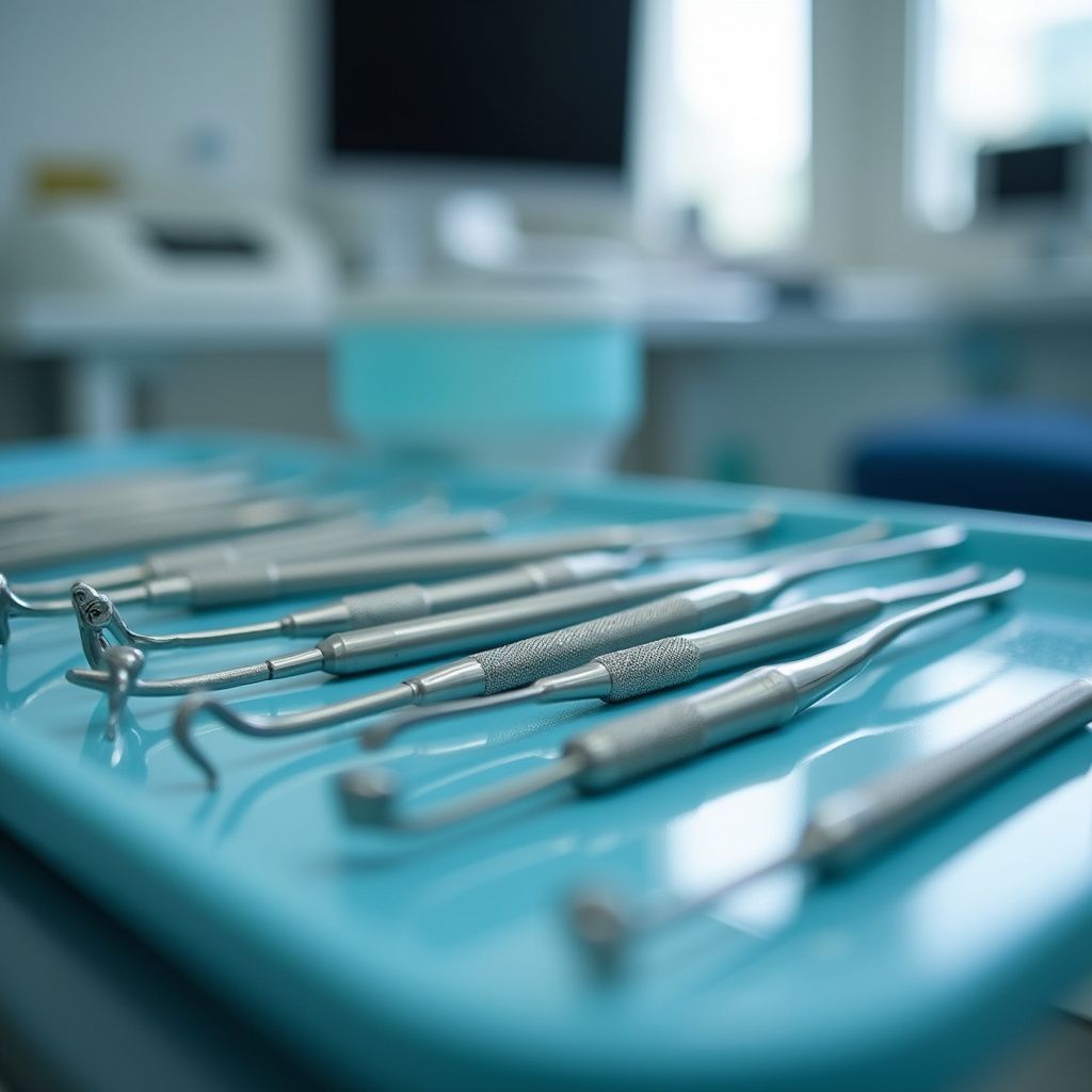 Dental instruments prepared in a treatment room