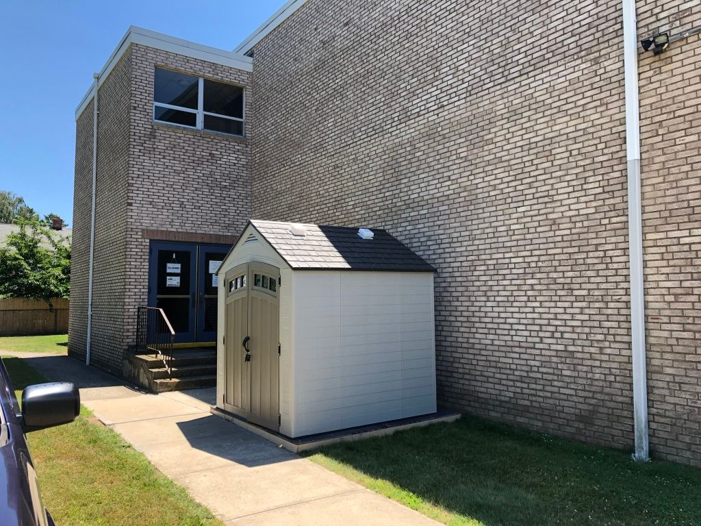 donation drop off shed