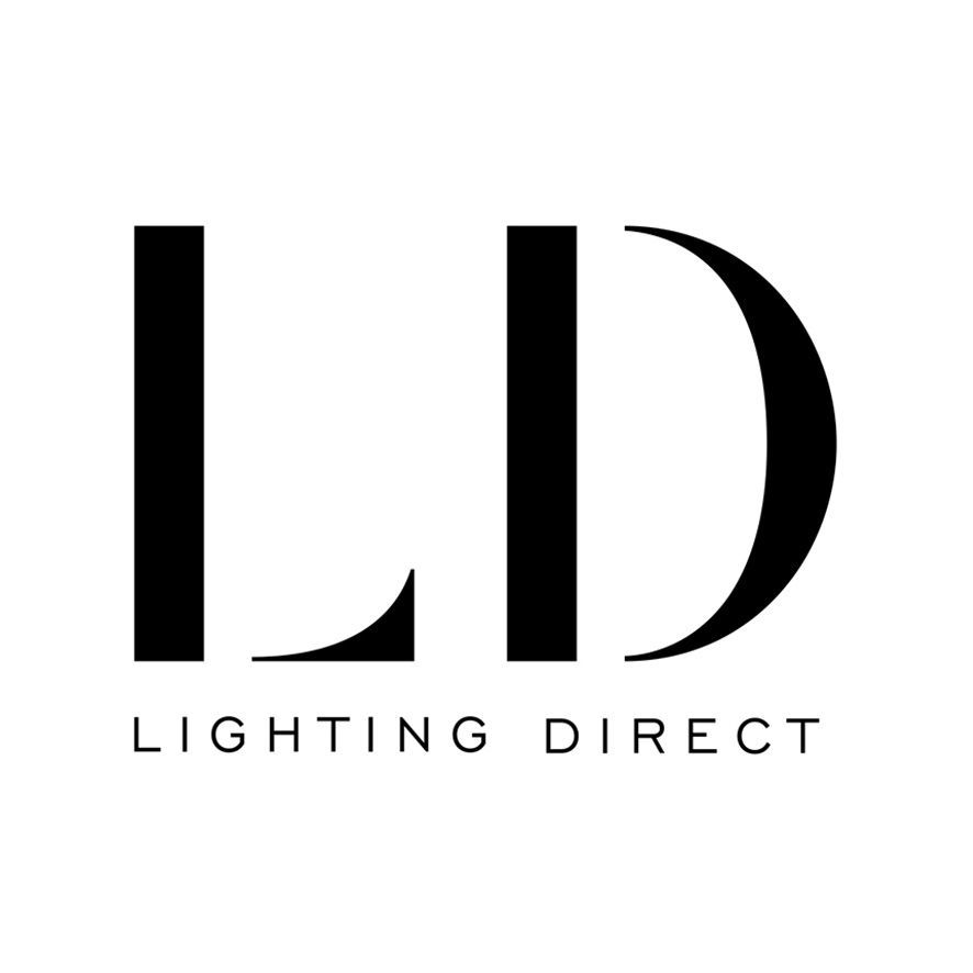 The logo for ld lighting direct is black and white.