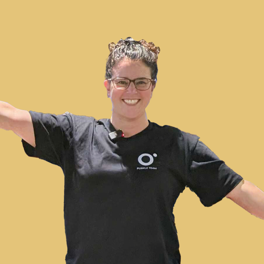 Jacinta Street smiling with arms outstretched