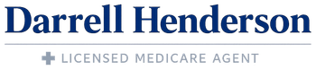 Darrell Henderson logo with &ldquo;Licensed Medicare Agent&rdquo; tagline in blue and gray