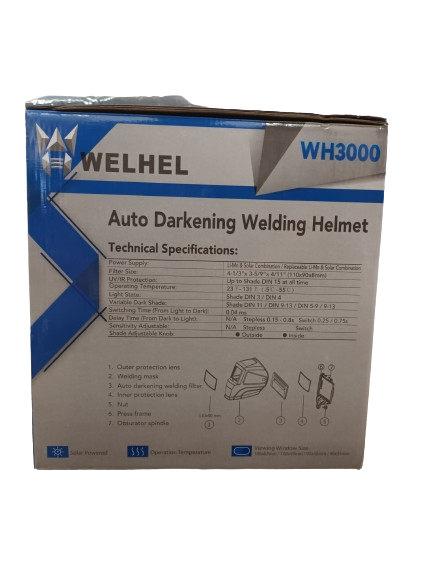 WH3000 AUTO DARKENING WELDING HELMET
