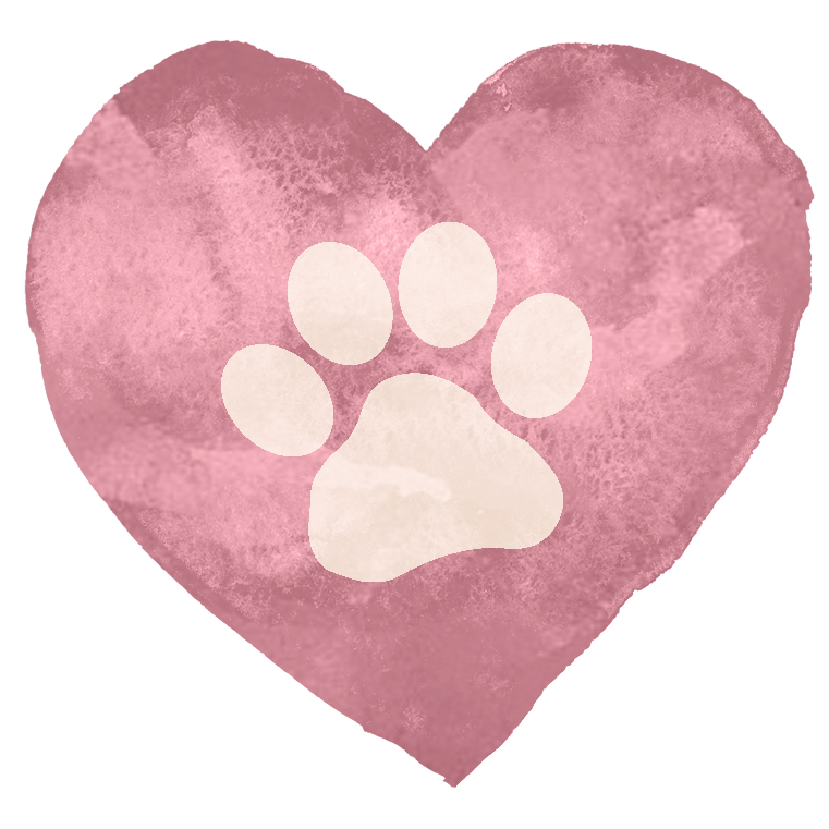 Heart with paw print