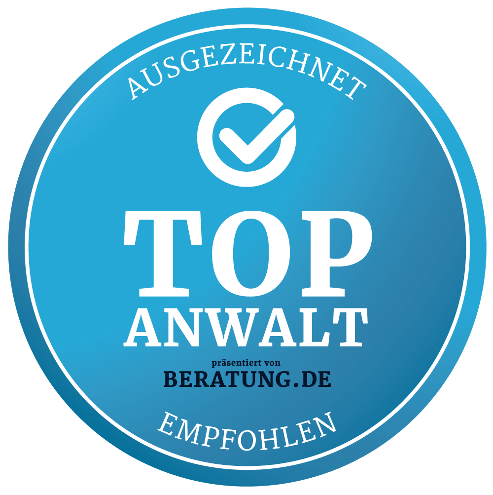 Top-Anwalt – ausgezeichnet und empfohlen von BERATUNG.DE
