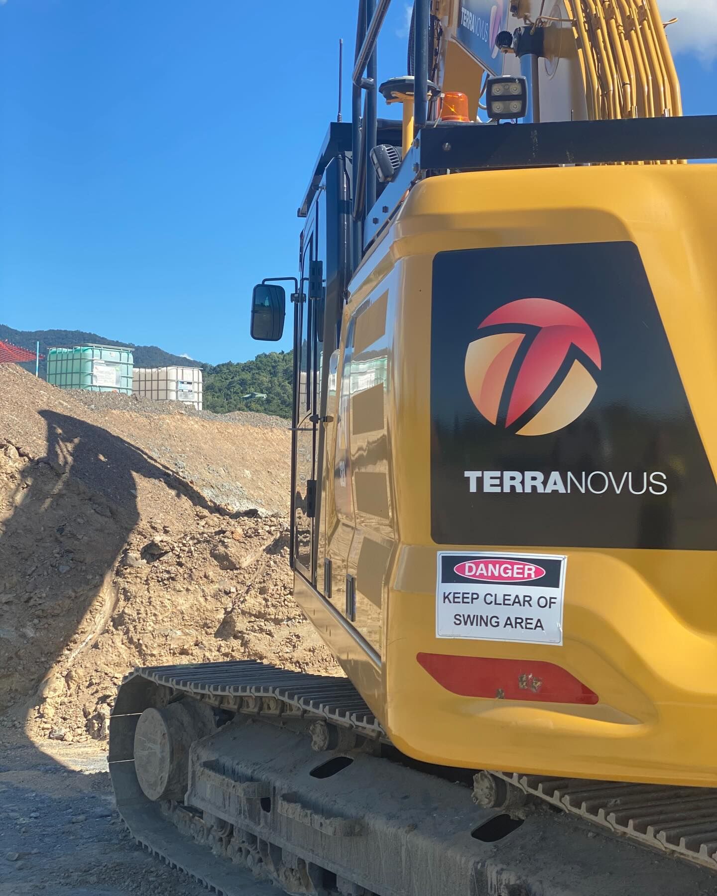 Yellow Construction Machine — Terranovus Earthworks & Plant Hire in Cairns City, QLD
