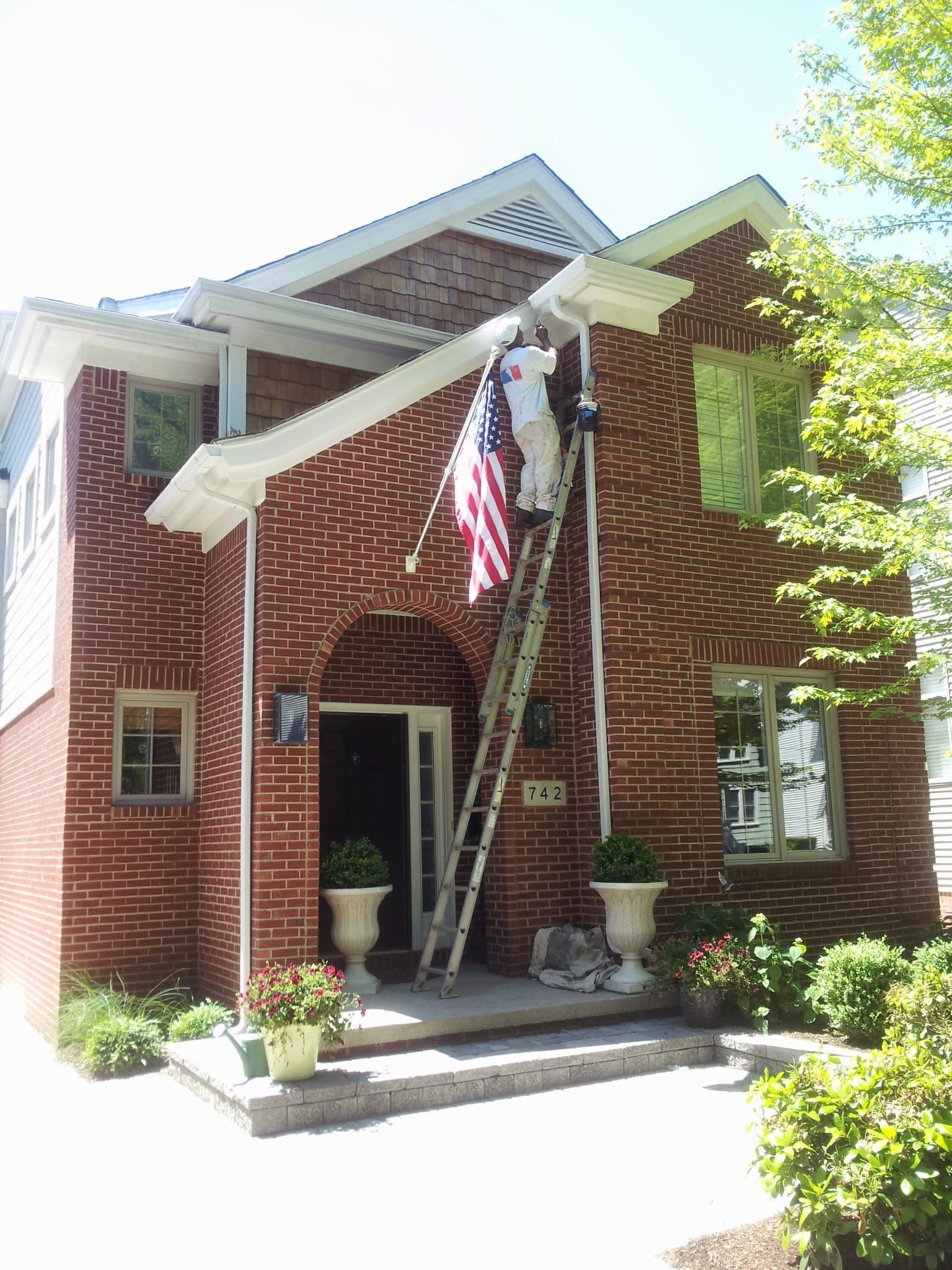 Exterior trim painting project