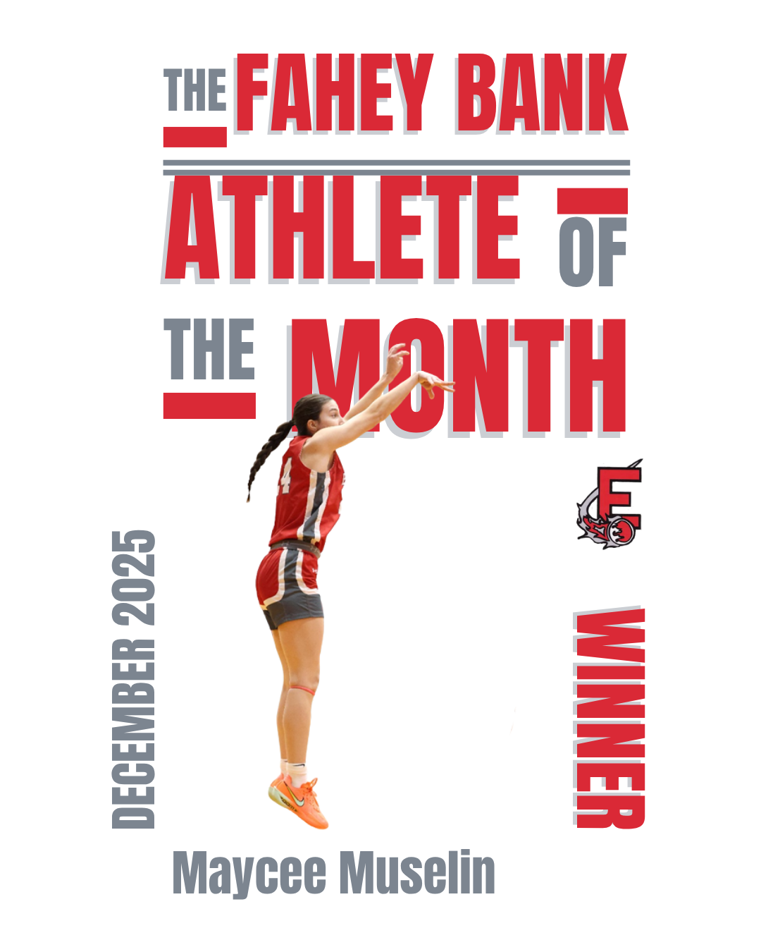 Maycee Museline December 2025 Fahey Bank Athlete of the Month 