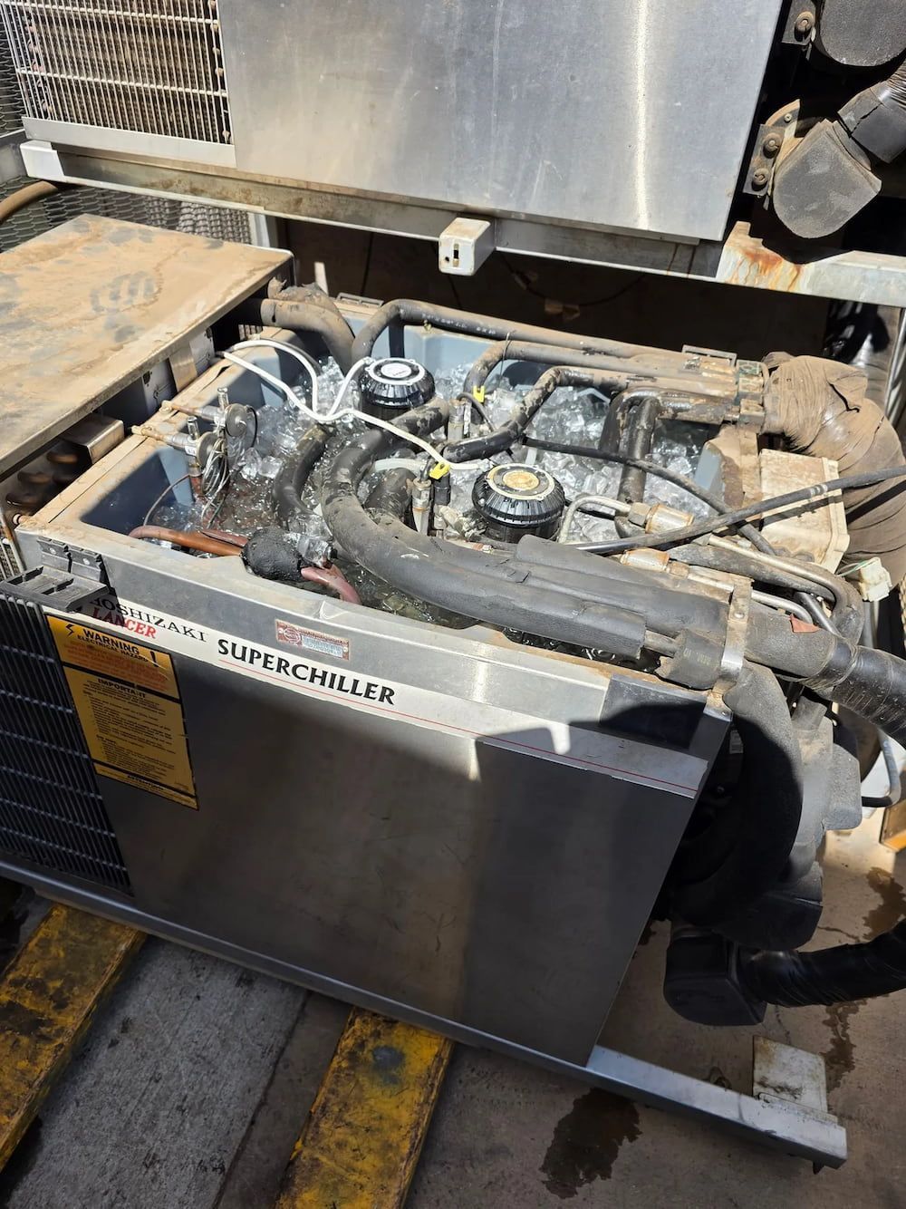 Metal Machinery With Exposed Components — BNS Refrigeration Services in Healy, QLD