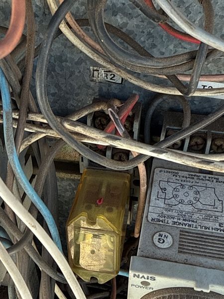 Close-up of Electrical Wiring — BNS Refrigeration Services in Healy, QLD