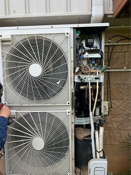 Hvac Unit With Exposed Components — BNS Refrigeration Services in Healy, QLD