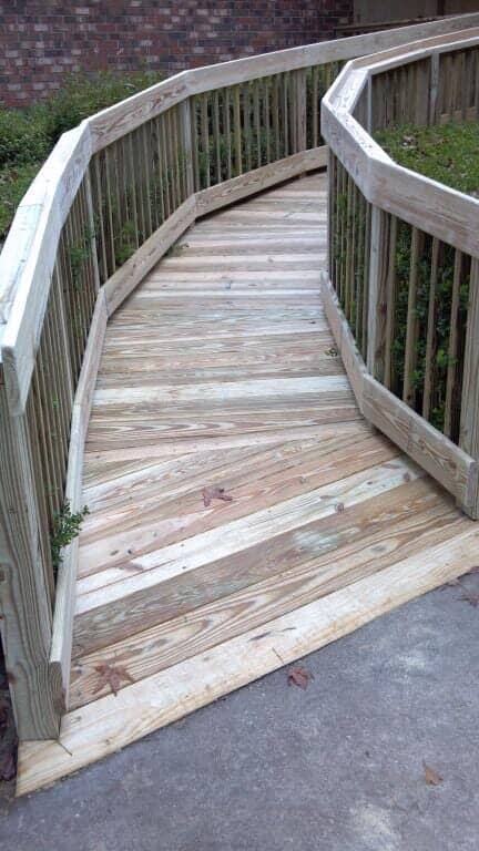 Wooden wheelchair ramp - Home Inspections in Tallahassee, FL
