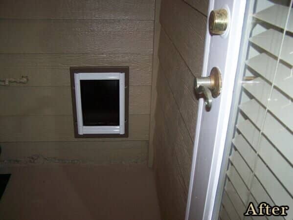 Custom wall pet door - Home Inspections in Tallahassee, FL
