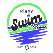Logo for Rigby Swim Venue: A circular design with text 