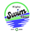 Logo for Rigby Swim Venue: A circular design with text 