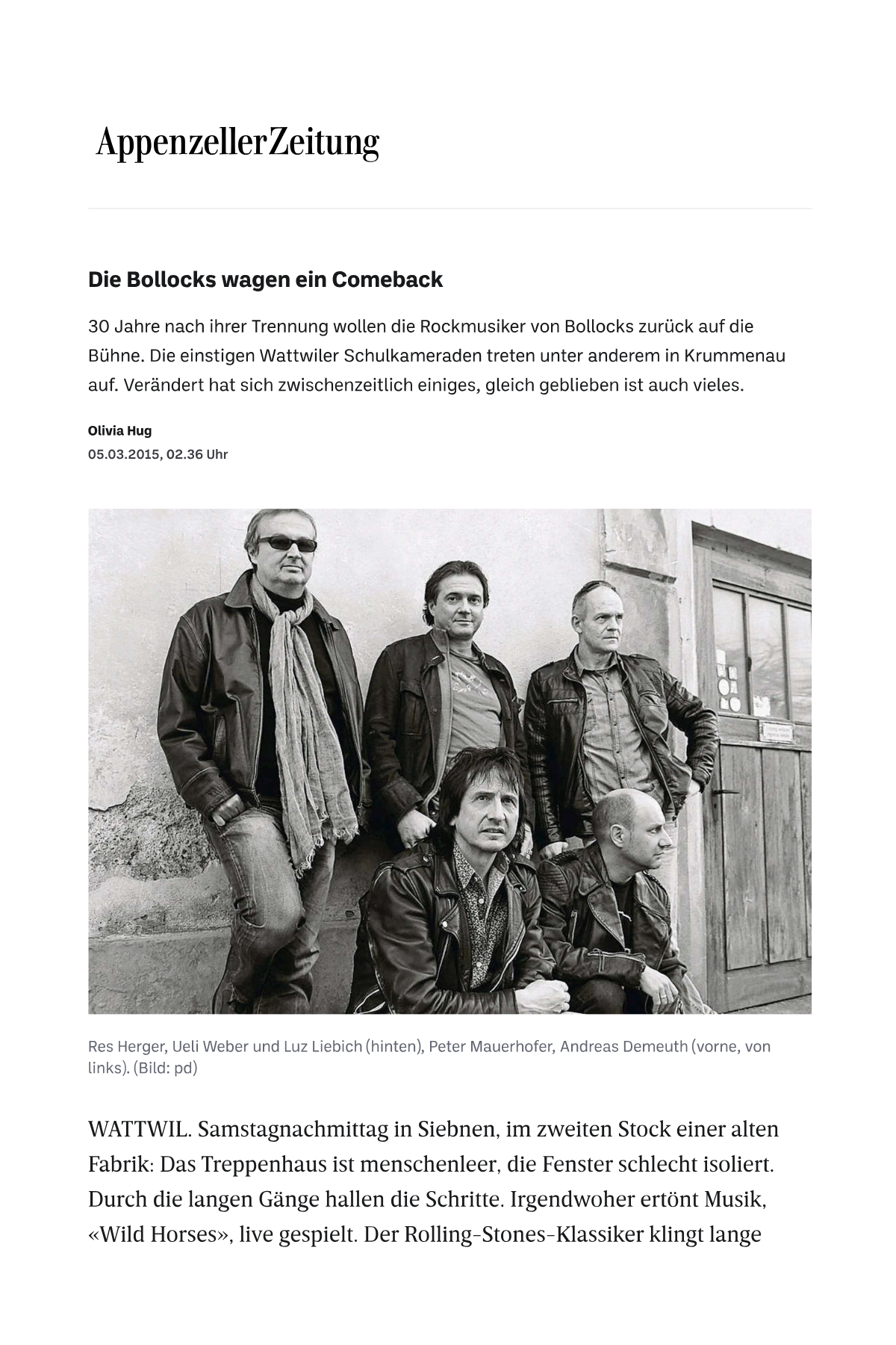 Media Article Appenzeller Zeitung