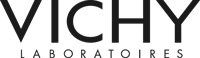 Das Logo von Vichy Laboratoires ist schwarz und weiß.