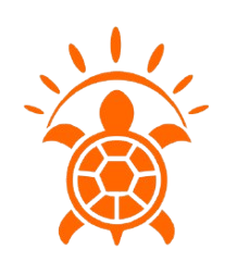 Un disegno continuo di un coltello, una forchetta e un cucchiaio su tre quadrati colorati: marrone, crema e verde.