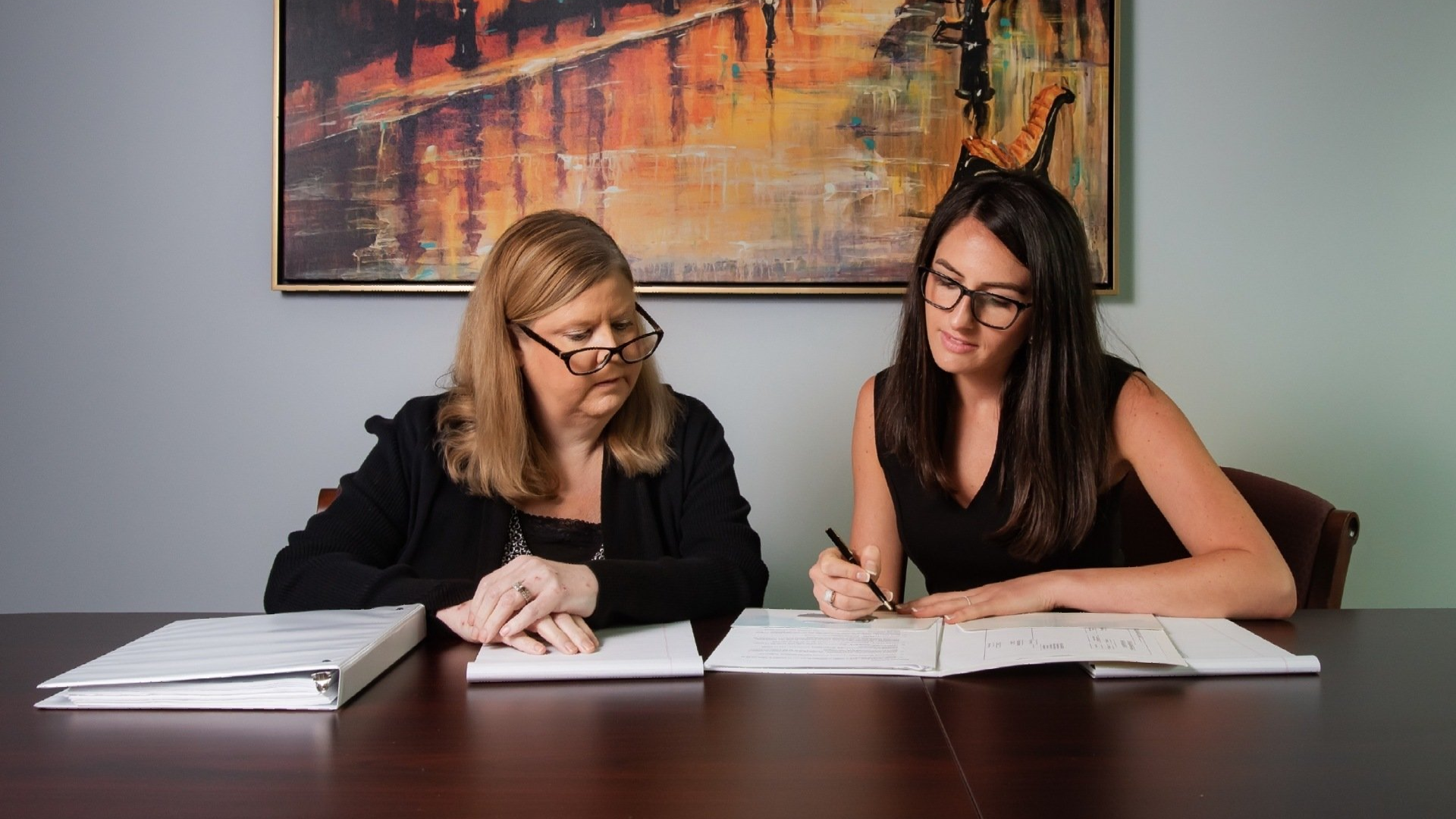 Russell Family Law & Litigation employees working together