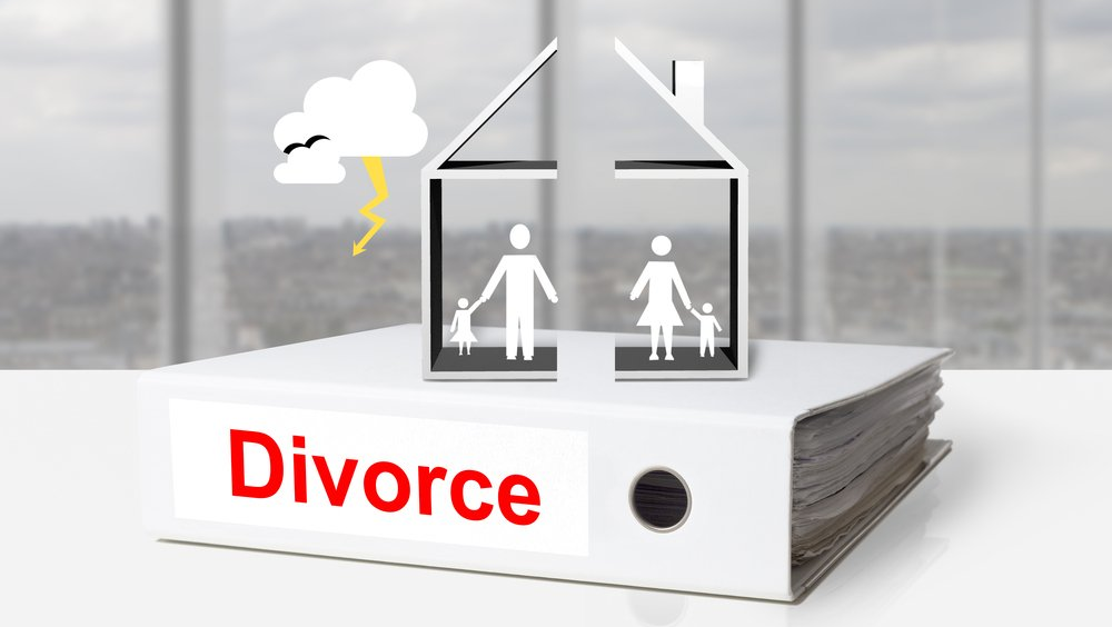 Divorce binder with split household on top