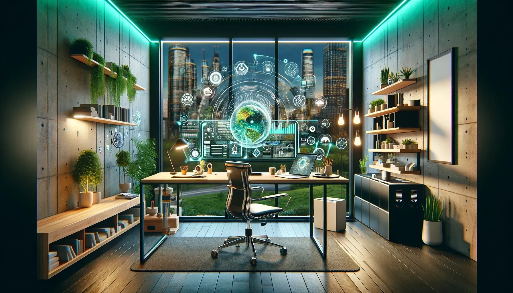 futuristic home office