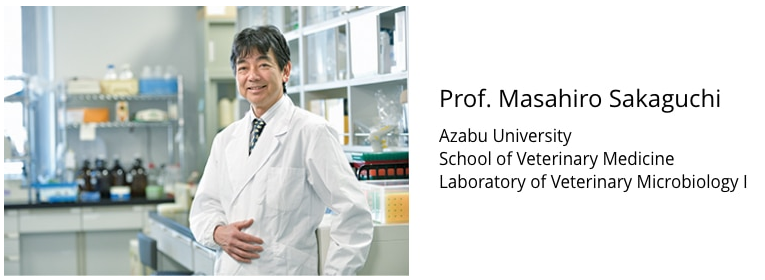 a man in a lab coat is standing in a lab .
