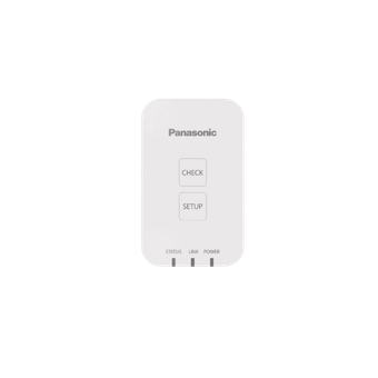 a white panasonic remote control on a white background .