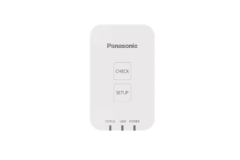 a white panasonic remote control on a white background .