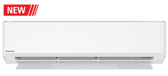 a white wall mounted air conditioner on a white background .