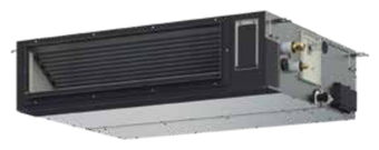 a picture of a ductless air conditioner on a white background .